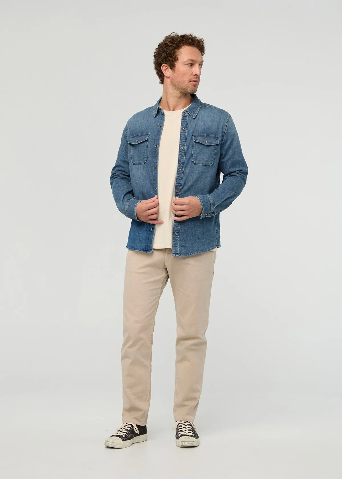 Performance Denim Lite Two- Pocket Shirt - Vintage Stone Wash sold by DUER product image thumbnail 2