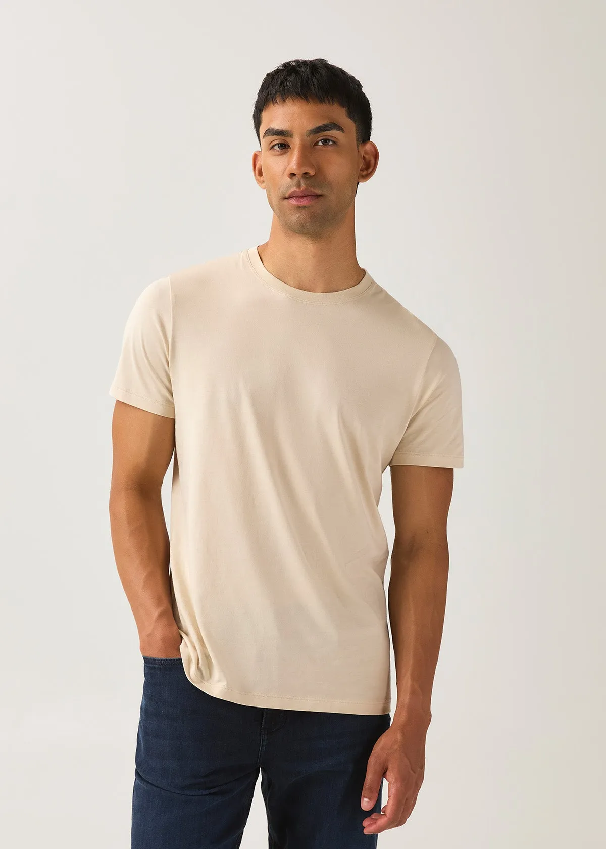 PurePima Only Tee - Oat sold by DUER product image thumbnail 2