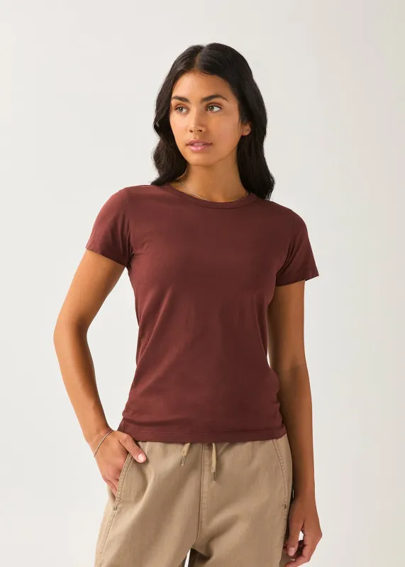 PurePima Slim Crew - Chestnut made by DUER