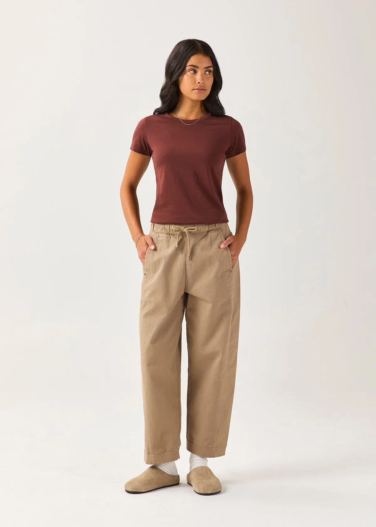 PurePima Slim Crew - Chestnut sold by DUER product image thumbnail 2