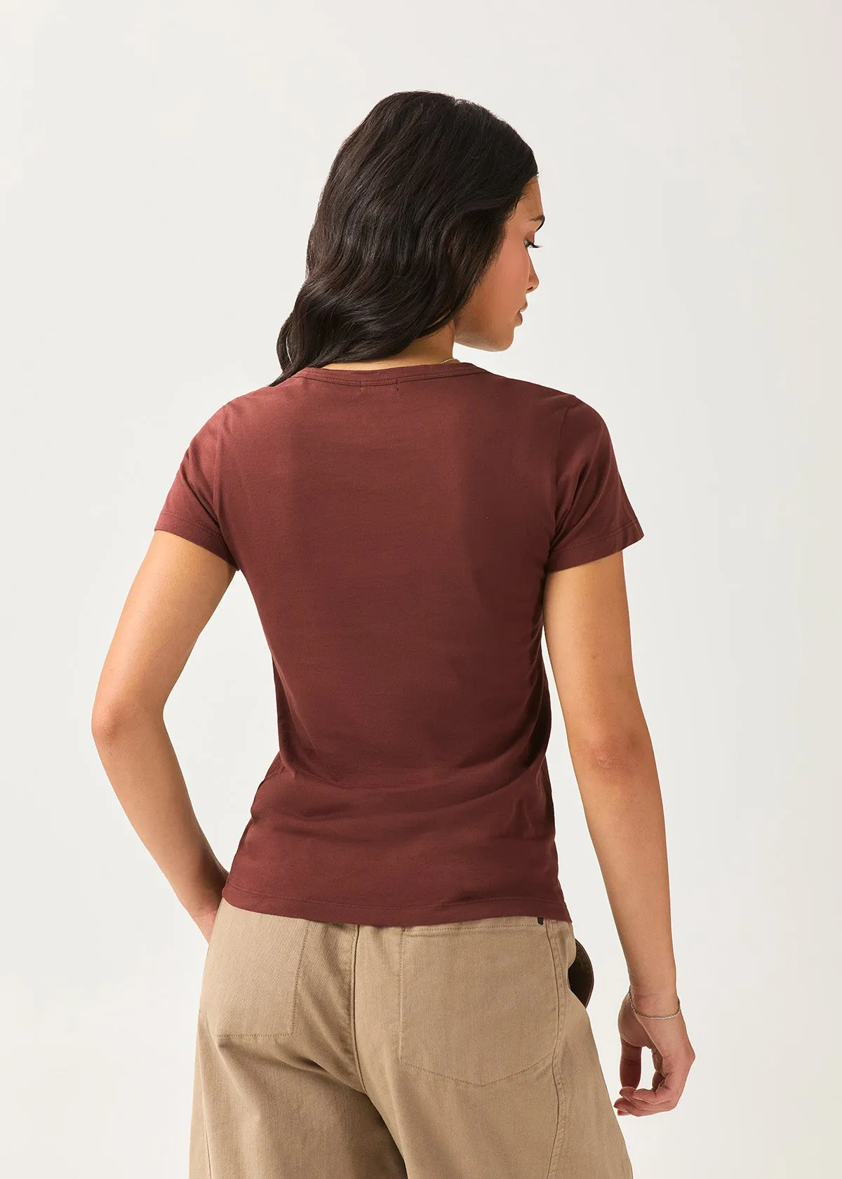 PurePima Slim Crew - Chestnut sold by DUER product image thumbnail 5