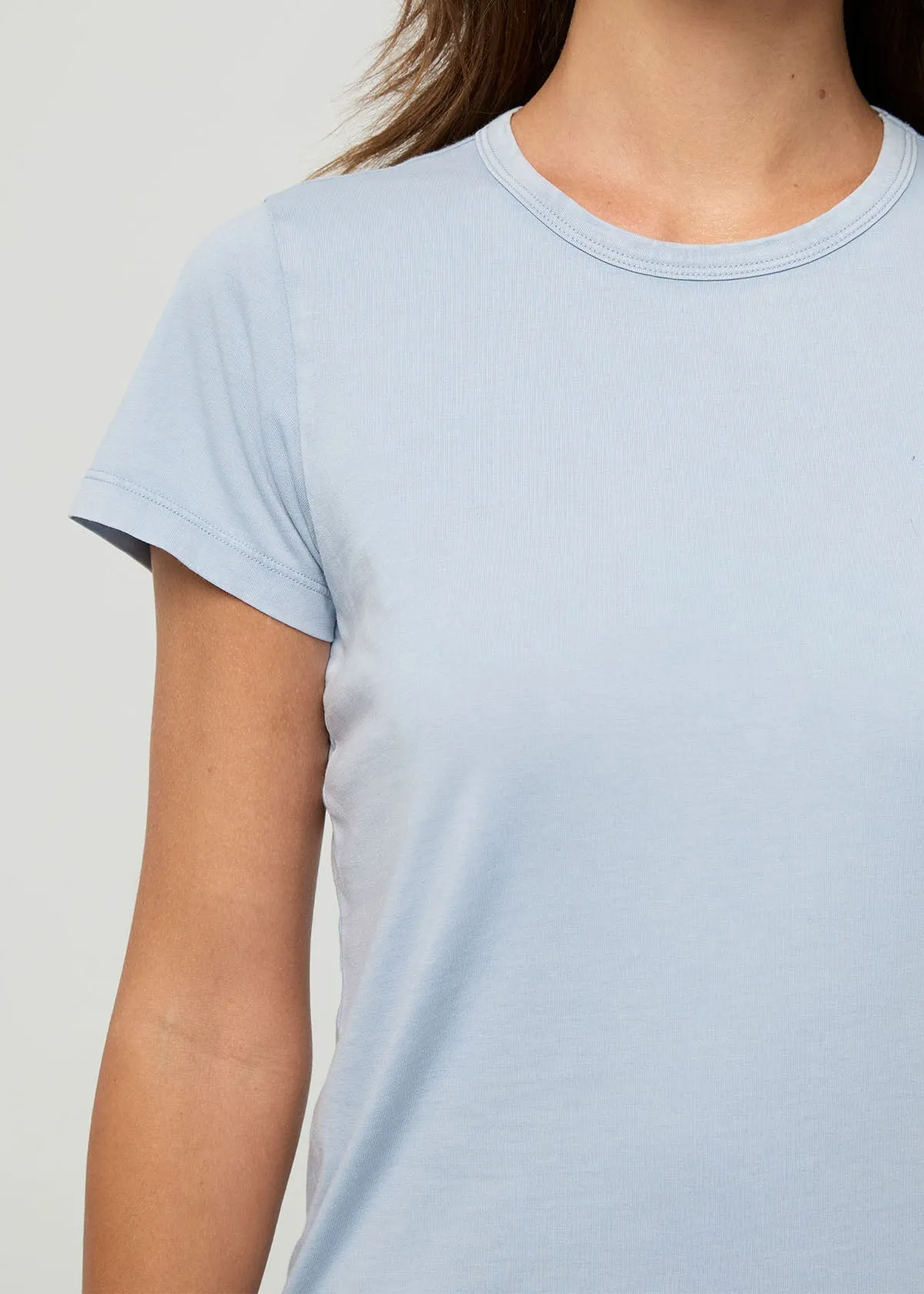 PurePima Slim Crew - Washed Glacier sold by DUER product image thumbnail 5