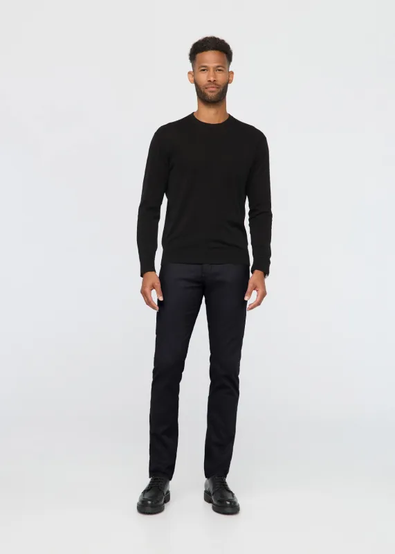 NuStretch Slim Straight Trouser - Black made by DUER