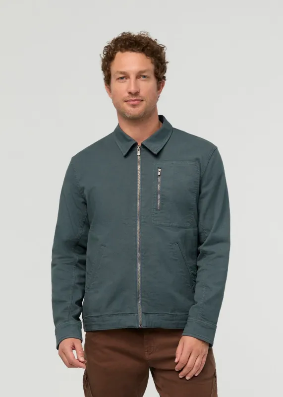 Stretch Canvas Utility Jacket - Garment Dye Slate Blue made by DUER