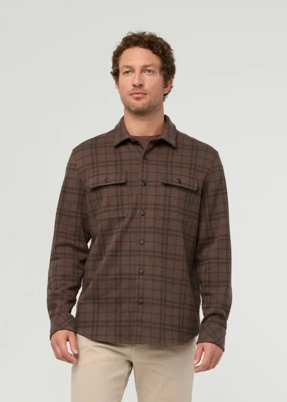 Performance Flannel Overshirt - Stout Plaid made by DUER
