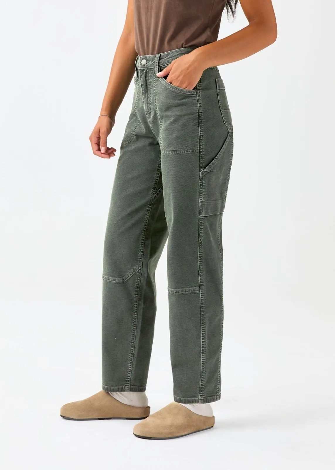 Stretch Canvas Utility Pant - Thyme sold by DUER product image thumbnail 4