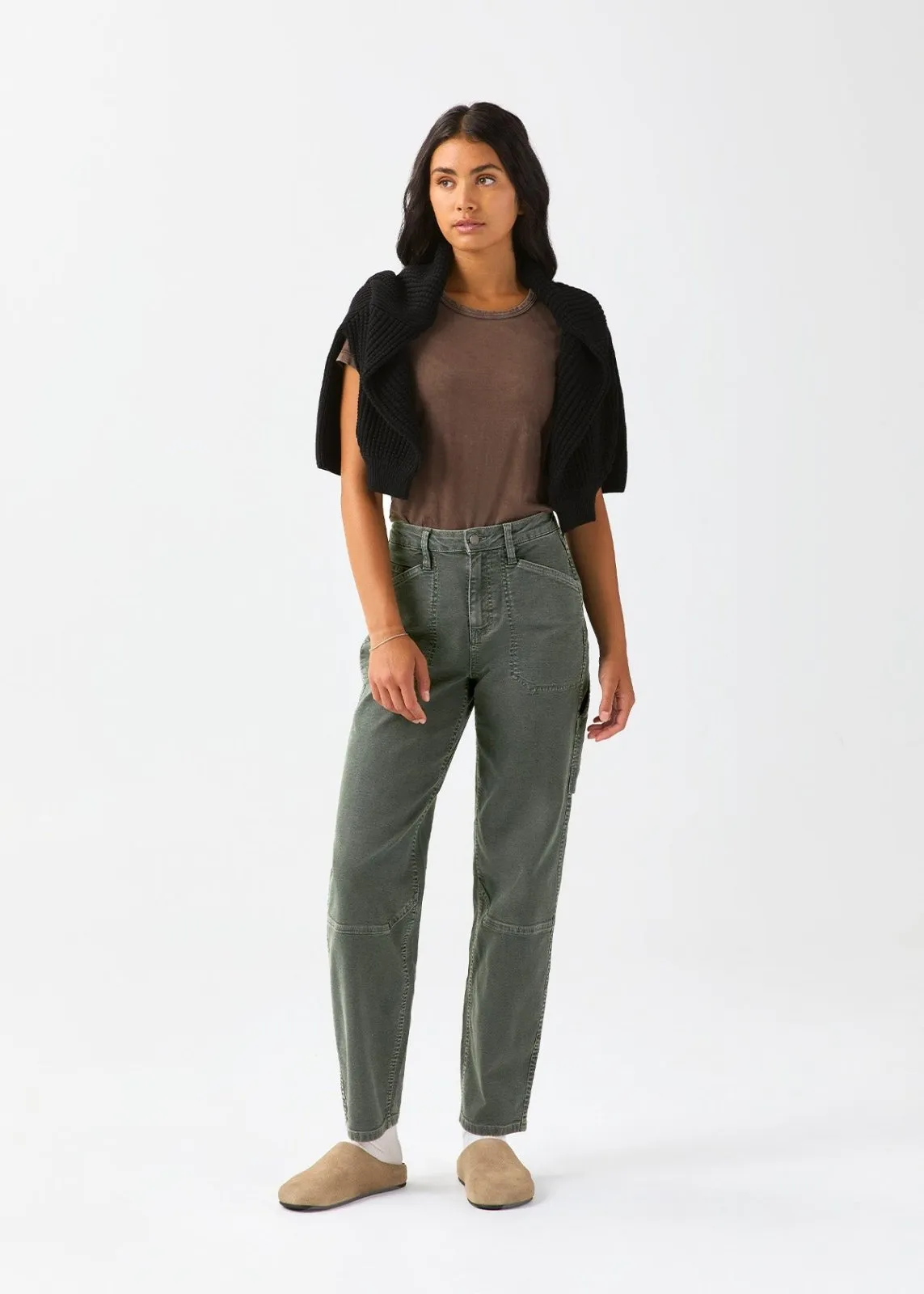 Stretch Canvas Utility Pant - Thyme sold by DUER