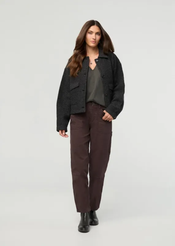 Stretch Canvas Utility Pant - Garment Dye Espresso made by DUER