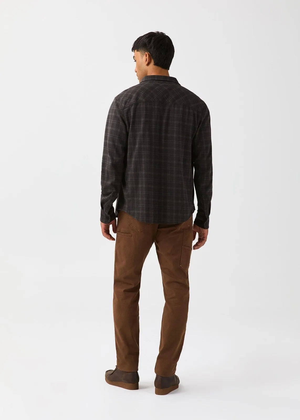 Performance Flannel Lite One-Pocket Shirt - Charcoal Plaid sold by DUER product image thumbnail 5