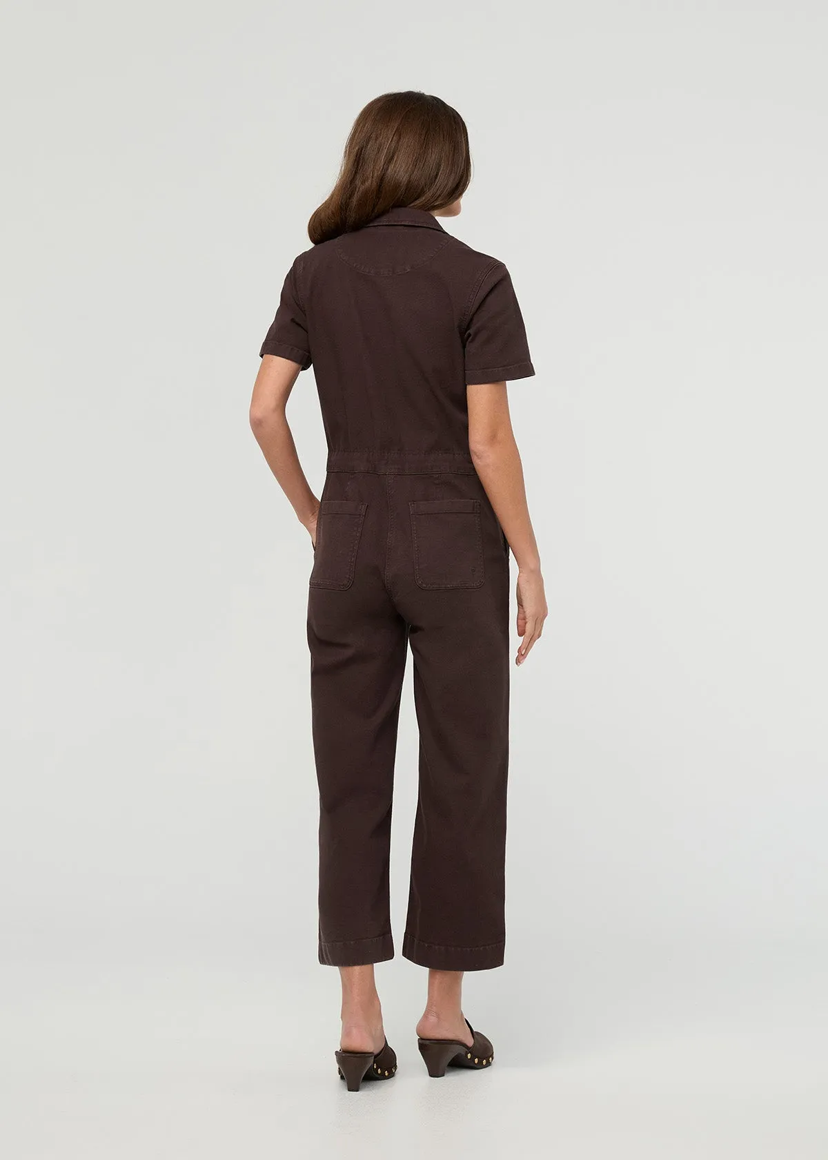 Stretch Canvas Girlfriend Jumpsuit - Garment Dye Espresso sold by DUER product image thumbnail 3