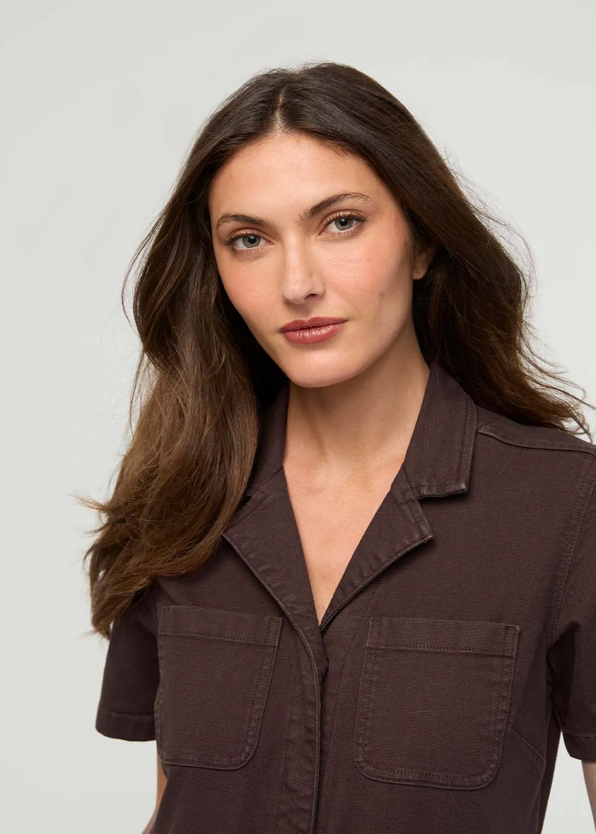 Stretch Canvas Girlfriend Jumpsuit - Garment Dye Espresso sold by DUER product image thumbnail 5