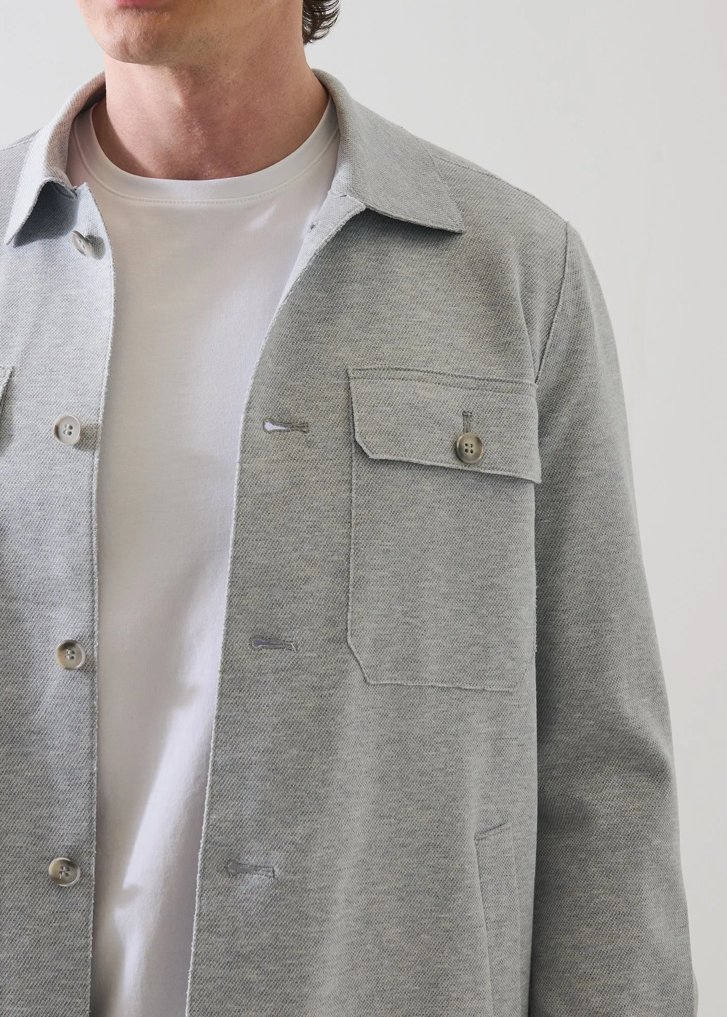 Textured Knit Shirt Jacket sold by Patrick Assaraf product image thumbnail 2