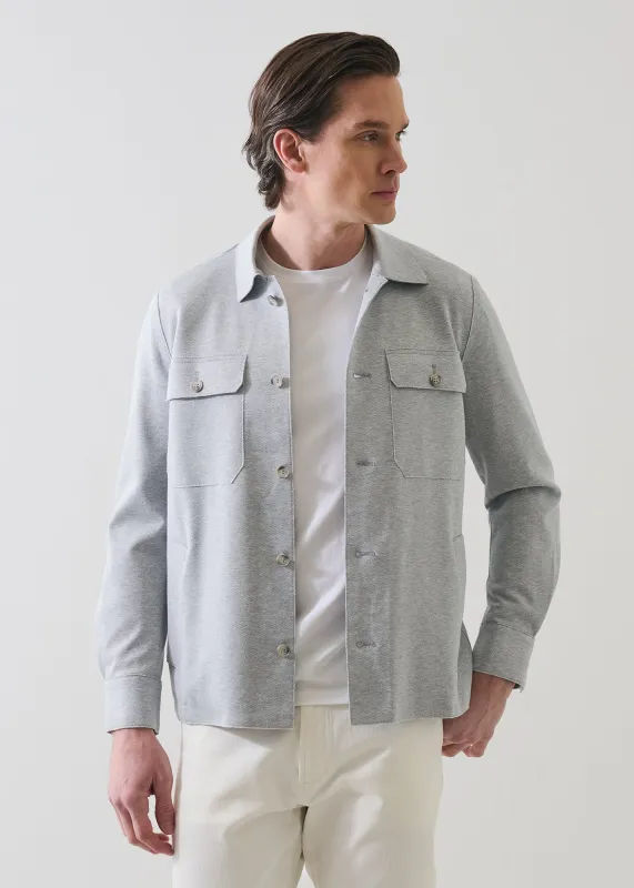 Textured Knit Shirt Jacket made by Patrick Assaraf