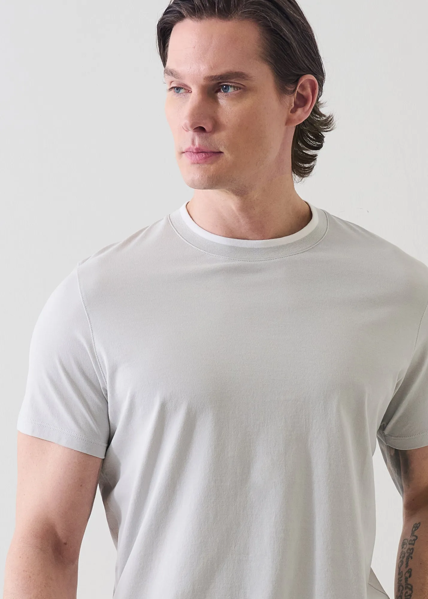 Organic Pima Cotton Tipped Crewneck sold by Patrick Assaraf product image thumbnail 2