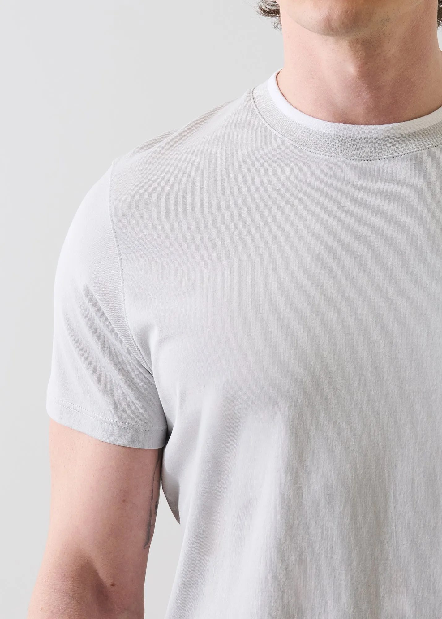 Organic Pima Cotton Tipped Crewneck sold by Patrick Assaraf product image thumbnail 3