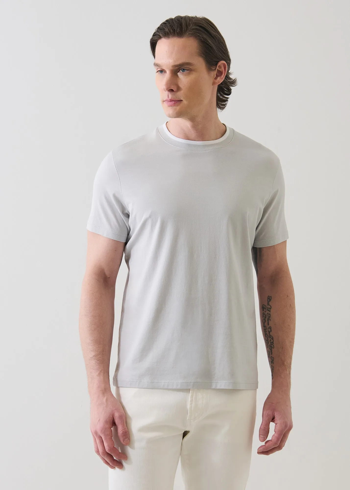 Organic Pima Cotton Tipped Crewneck sold by Patrick Assaraf product image thumbnail 4