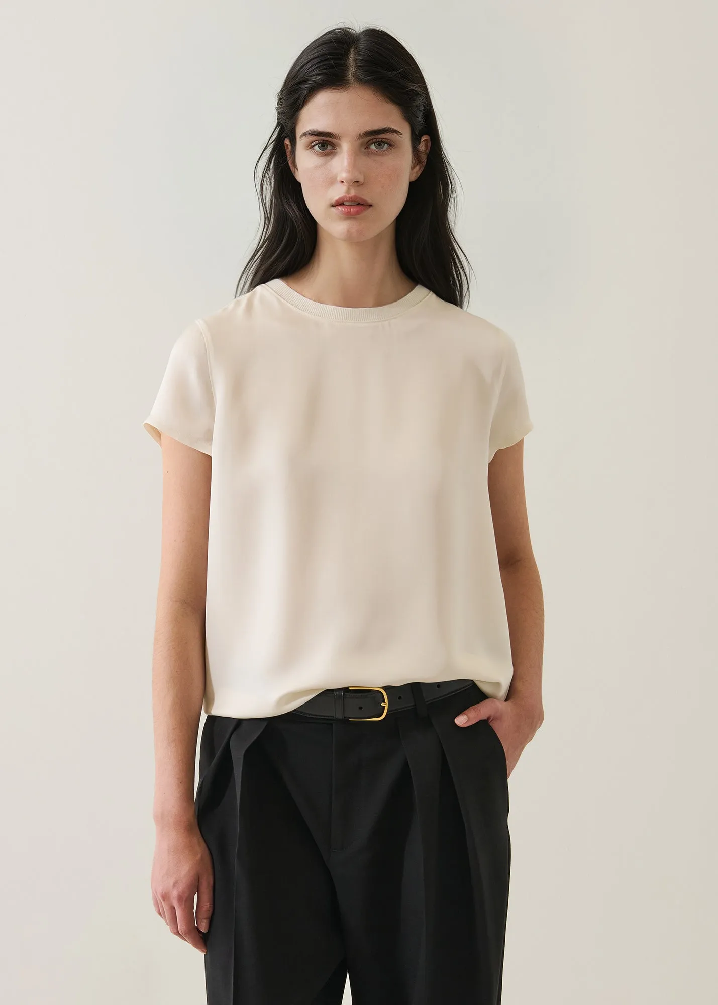 Silk Short Sleeve Crewneck sold by Patrick Assaraf