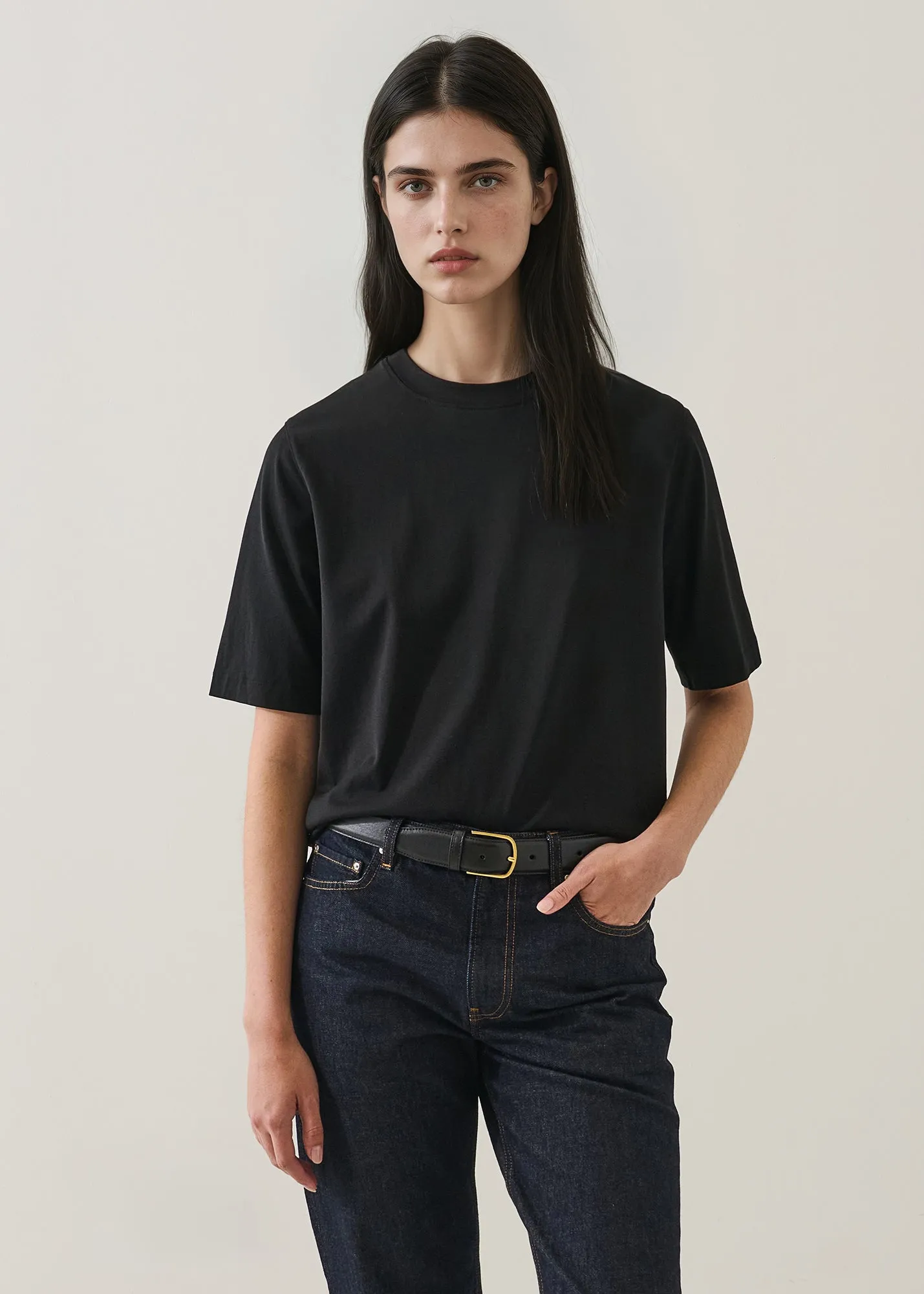 Organic Pima Cotton Relaxed Crew sold by Patrick Assaraf product image thumbnail 3