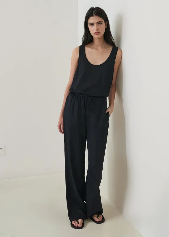 Silk Satin Drawstring Pant made by Patrick Assaraf