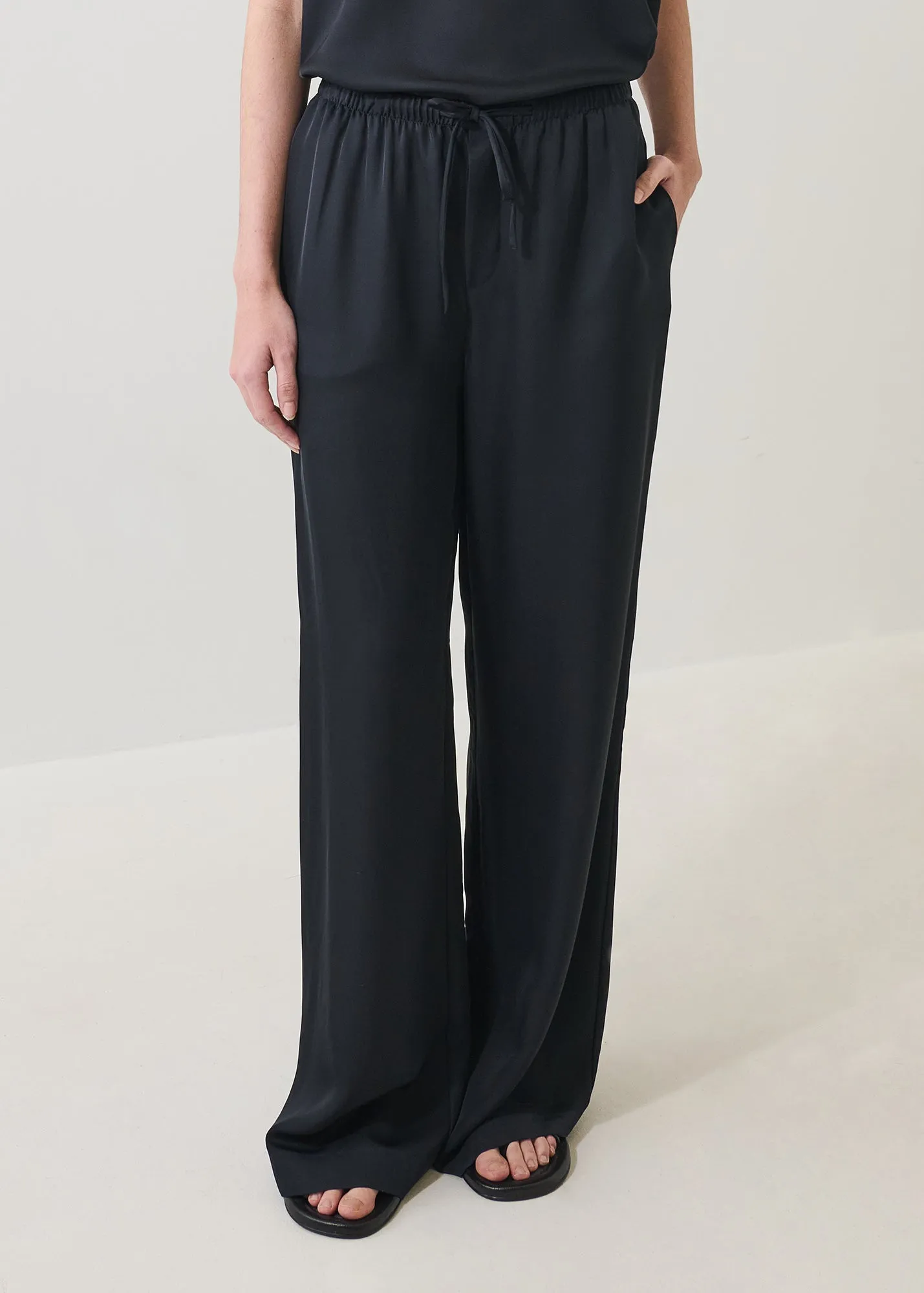 Silk Satin Drawstring Pant sold by Patrick Assaraf product image thumbnail 3