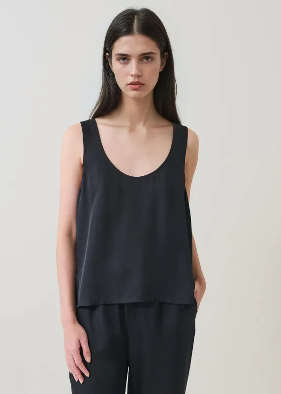Silk Scoop Neck Tank made by Patrick Assaraf