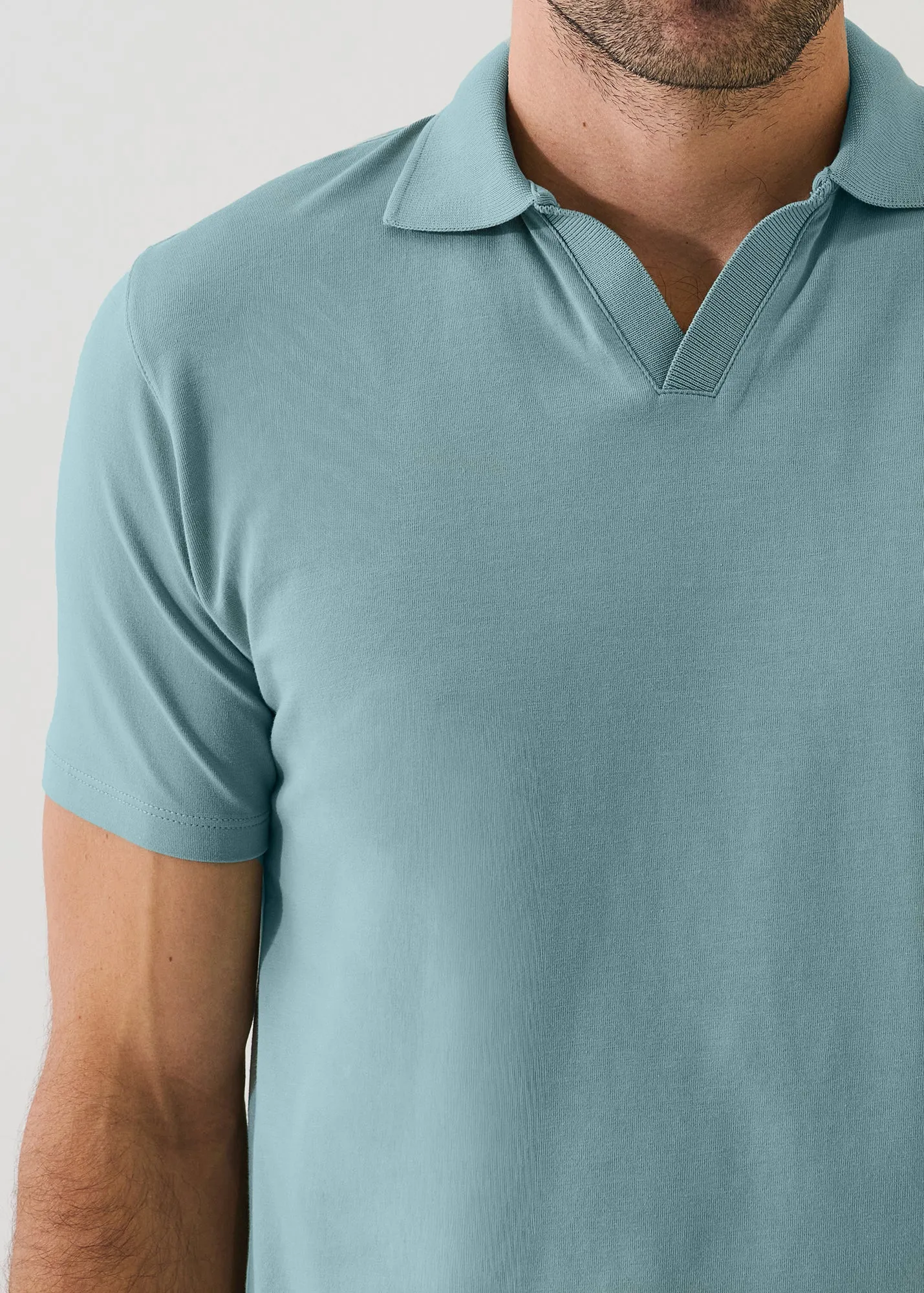 Pima Cotton Stretch Open Polo sold by Patrick Assaraf product image thumbnail 2