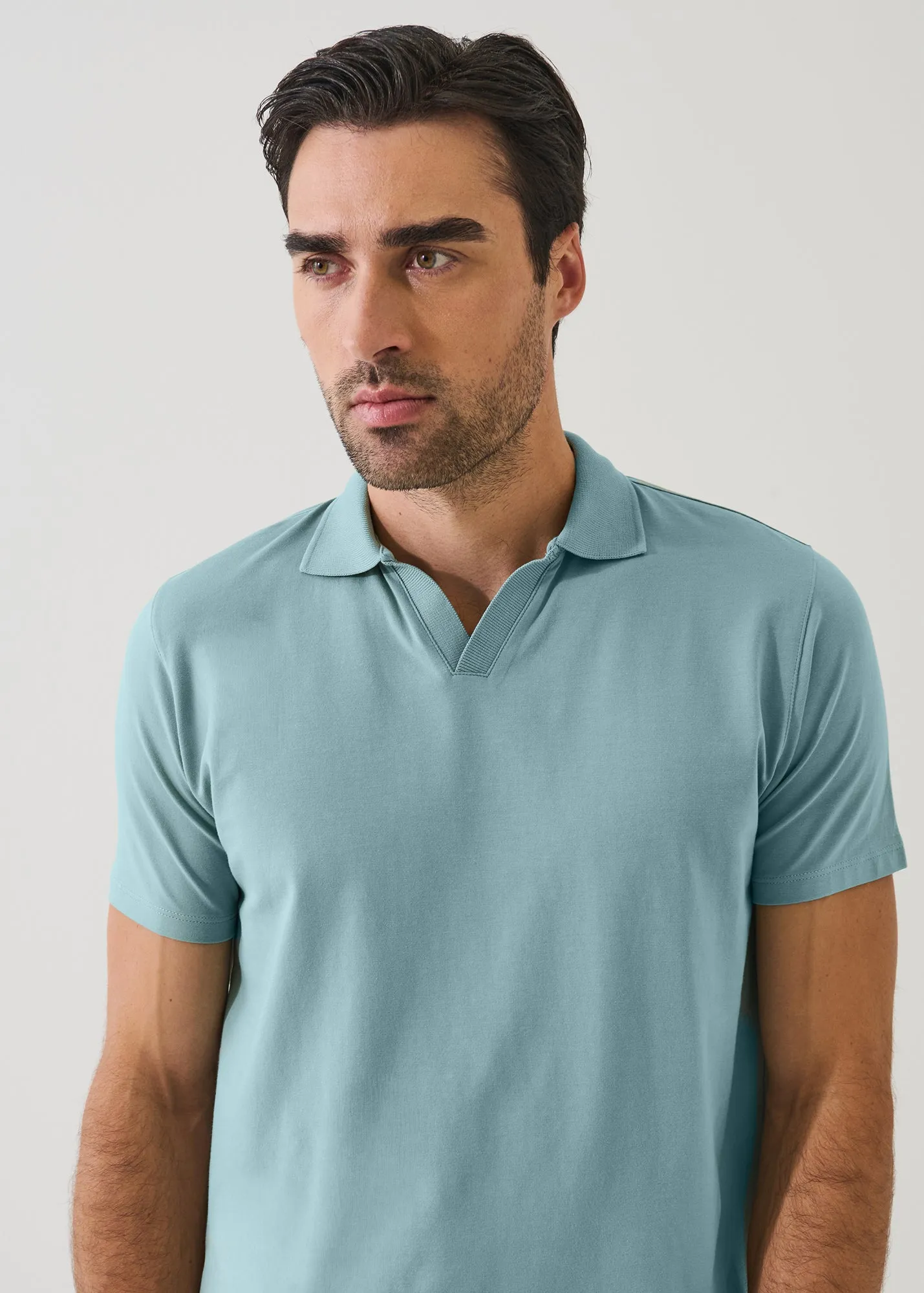 Pima Cotton Stretch Open Polo sold by Patrick Assaraf product image thumbnail 3