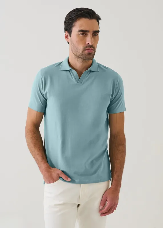 Pima Cotton Stretch Open Polo made by Patrick Assaraf