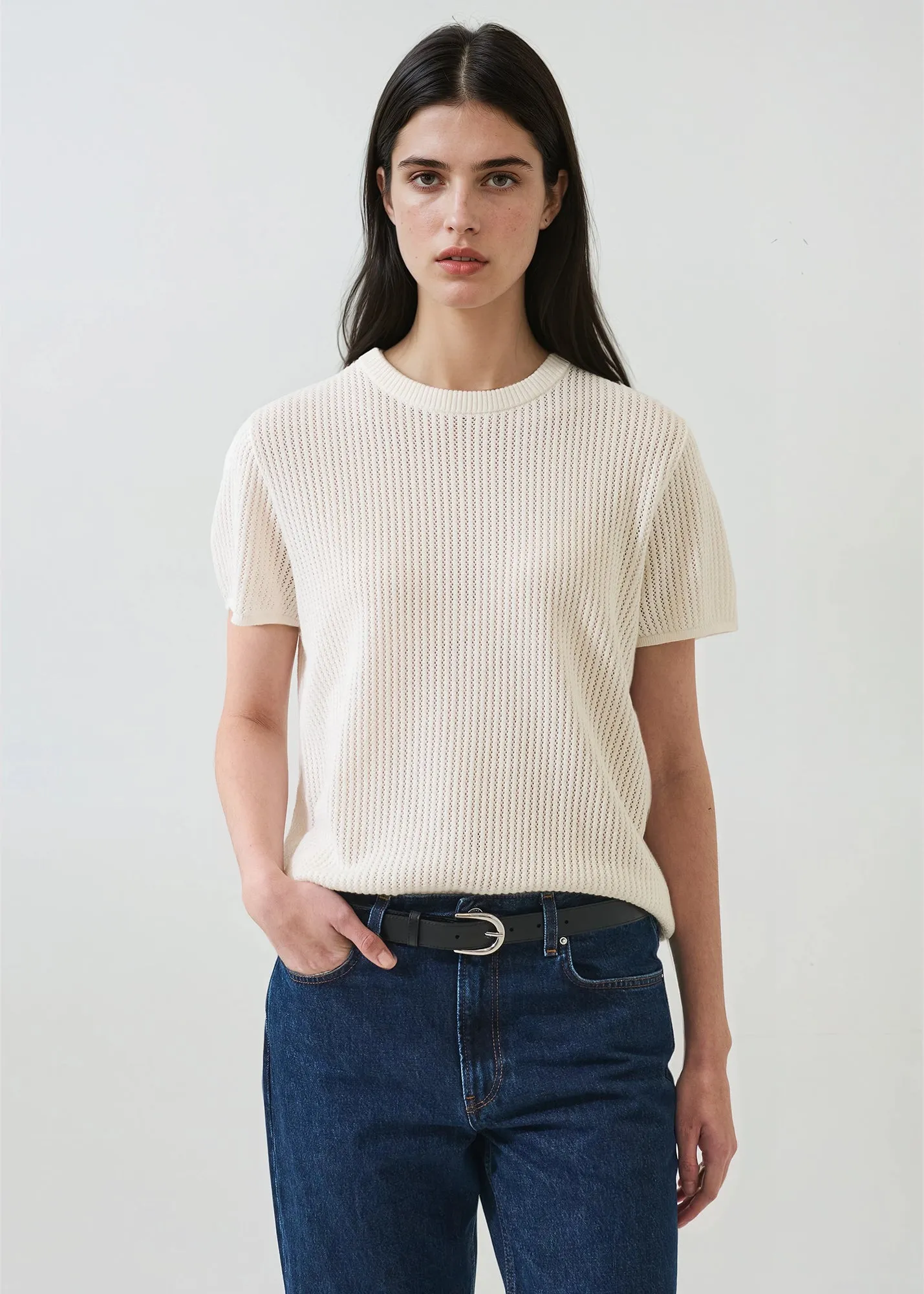 Cotton Cashmere Relaxed Knit Crew sold by Patrick Assaraf product image thumbnail 3