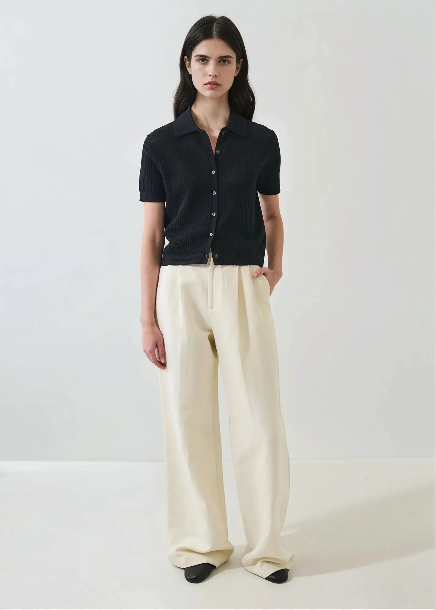 Cotton Cashmere Button-up Knit sold by Patrick Assaraf product image thumbnail 5