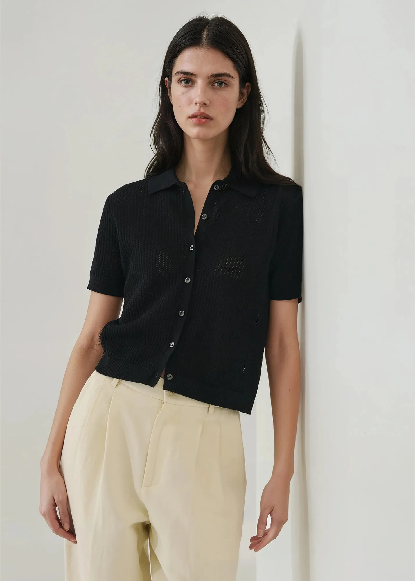 Cotton Cashmere Button-up Knit sold by Patrick Assaraf product image thumbnail 4