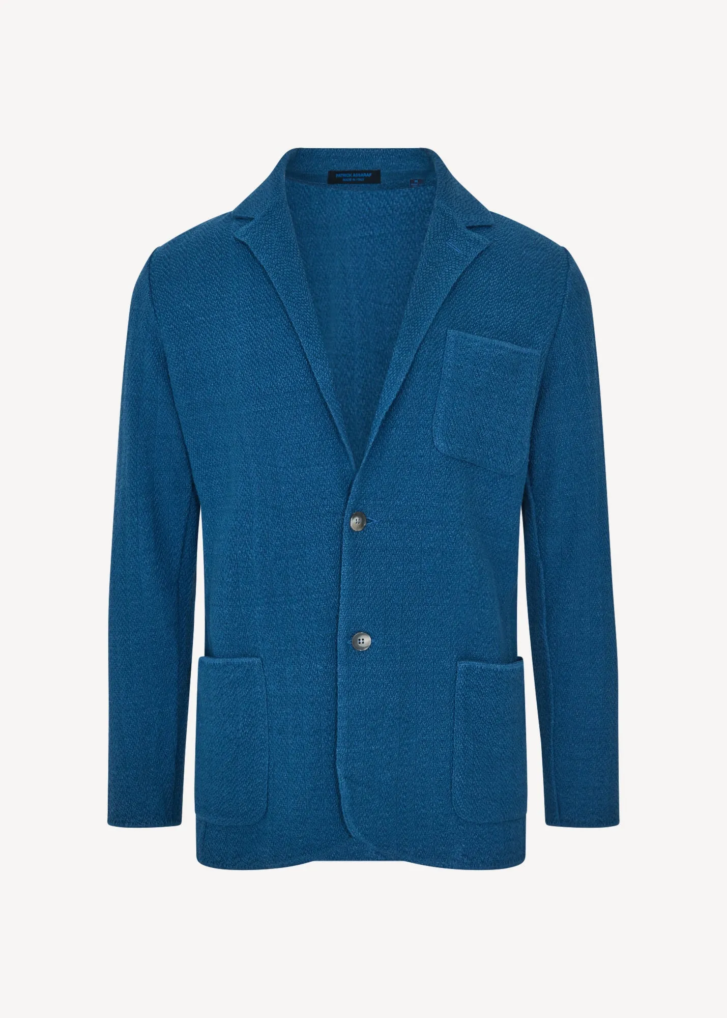 Linen-Cotton Herringbone Knit Blazer sold by Patrick Assaraf product image thumbnail 5