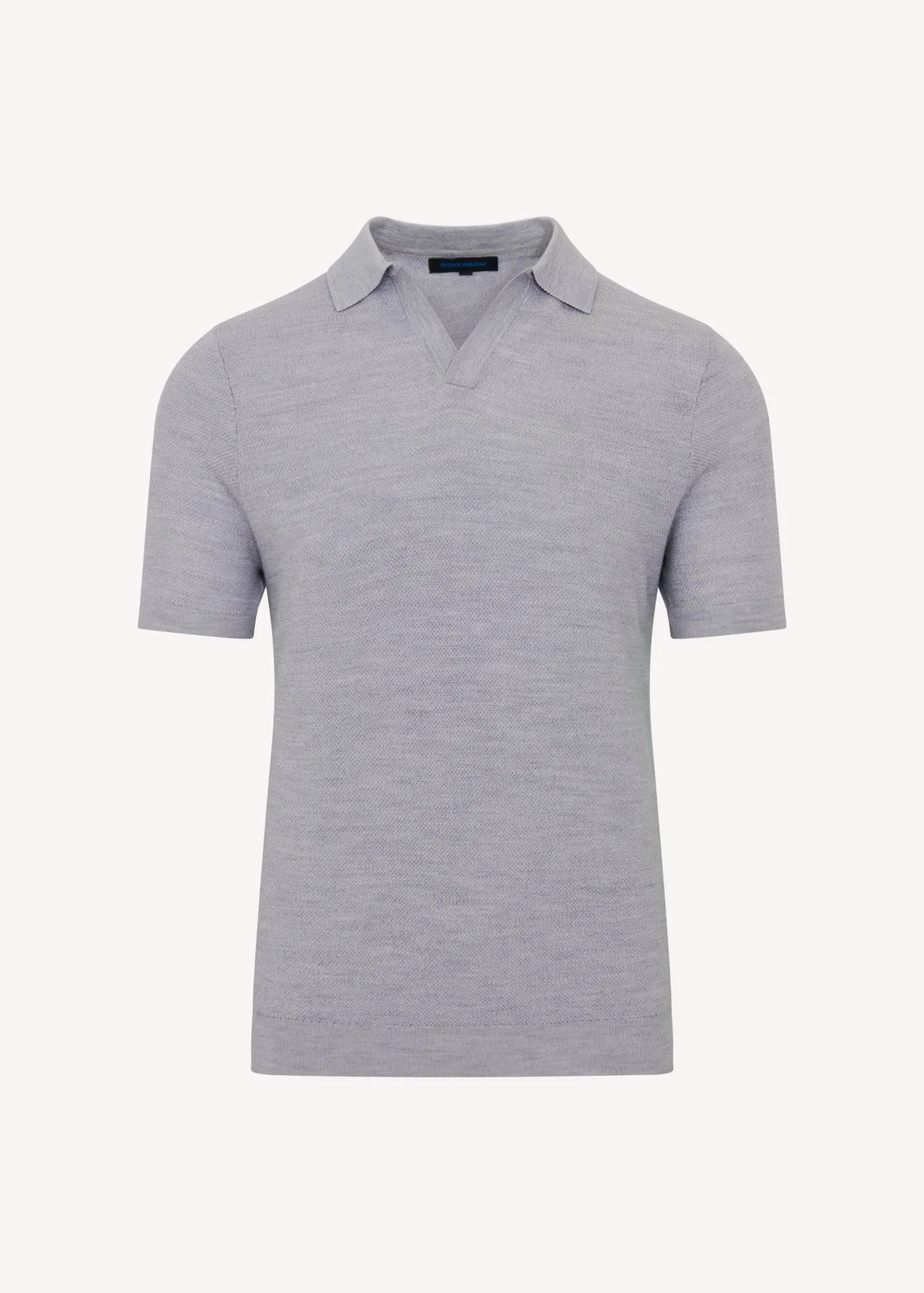 Merino Wool-Silk Birds-Eye Stitch Polo sold by Patrick Assaraf product image thumbnail 5