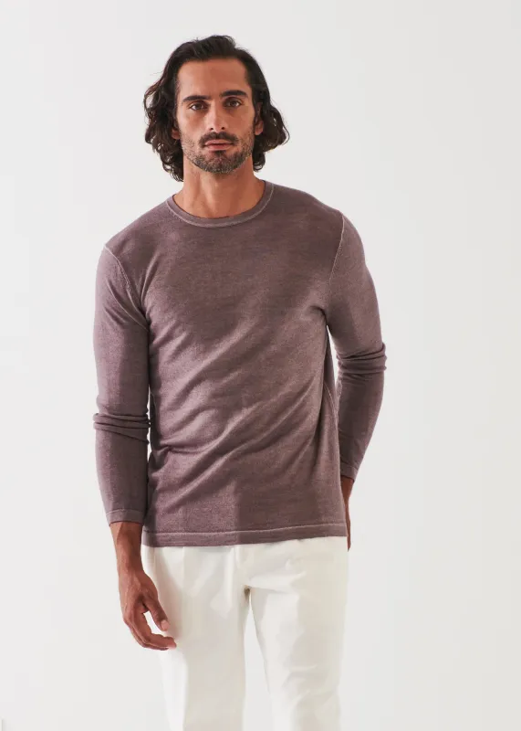 Extra-Fine Merino Vintage Wash Crewneck made by Patrick Assaraf