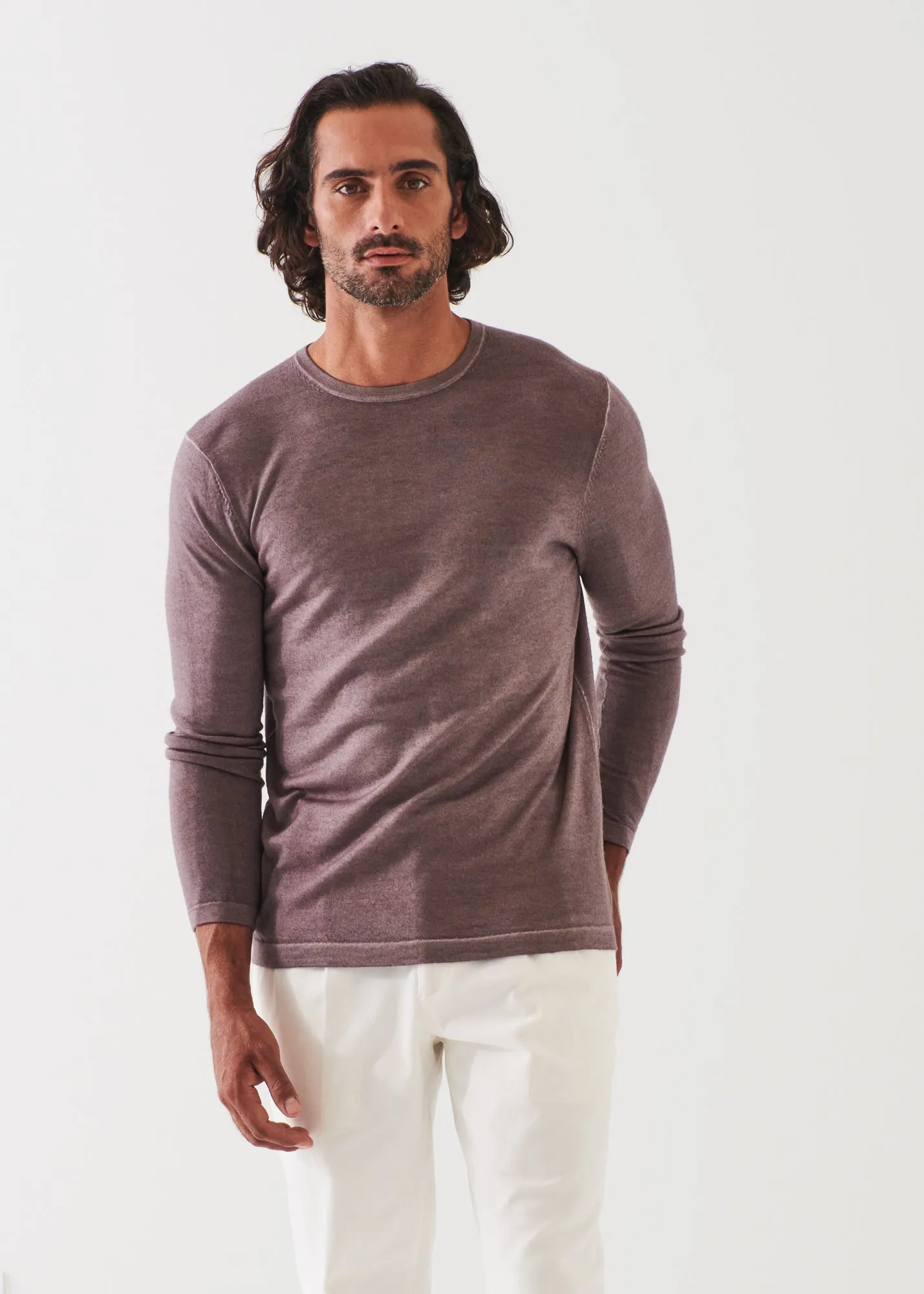 Extra-Fine Merino Vintage Wash Crewneck sold by Patrick Assaraf