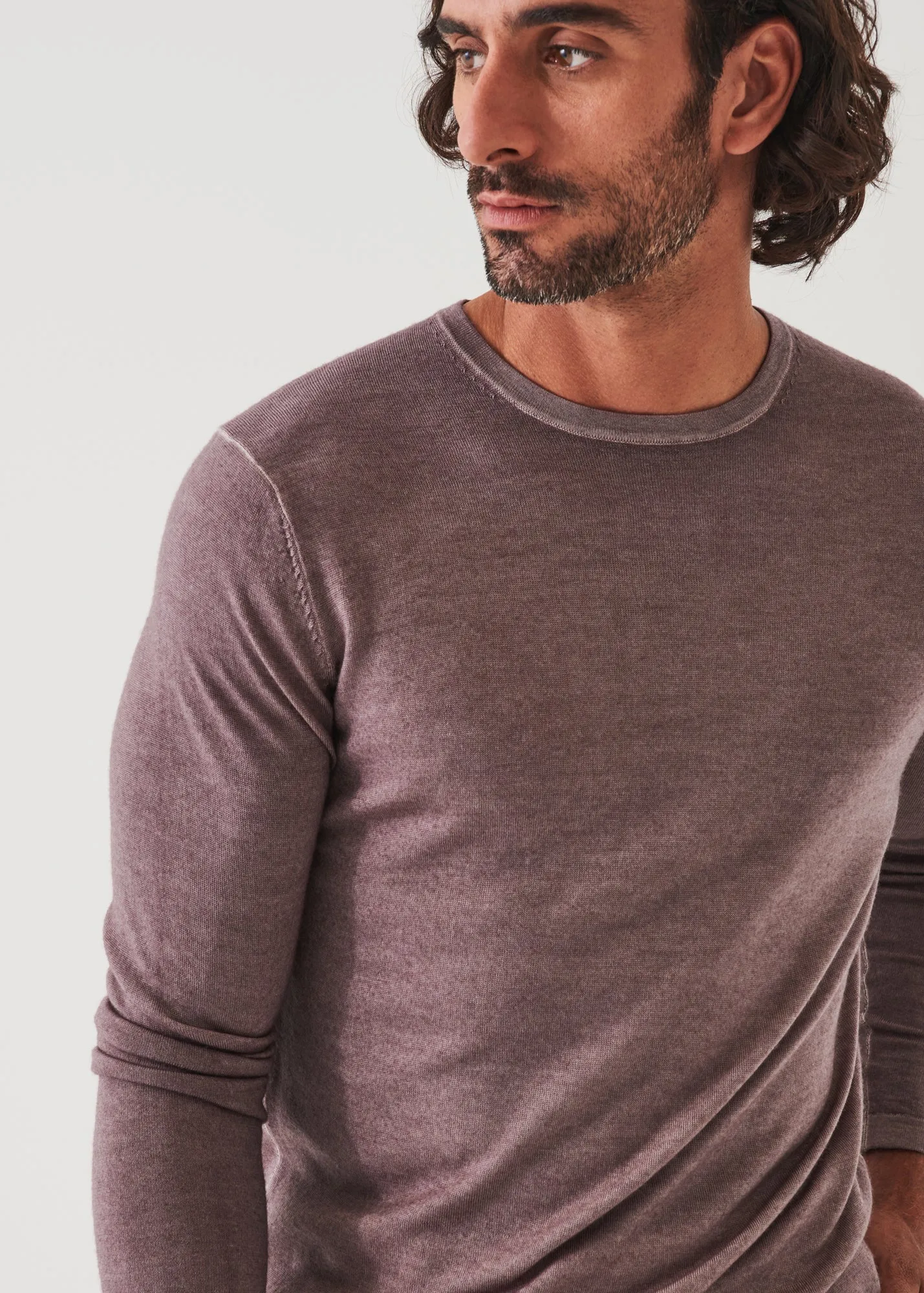 Extra-Fine Merino Vintage Wash Crewneck sold by Patrick Assaraf product image thumbnail 3