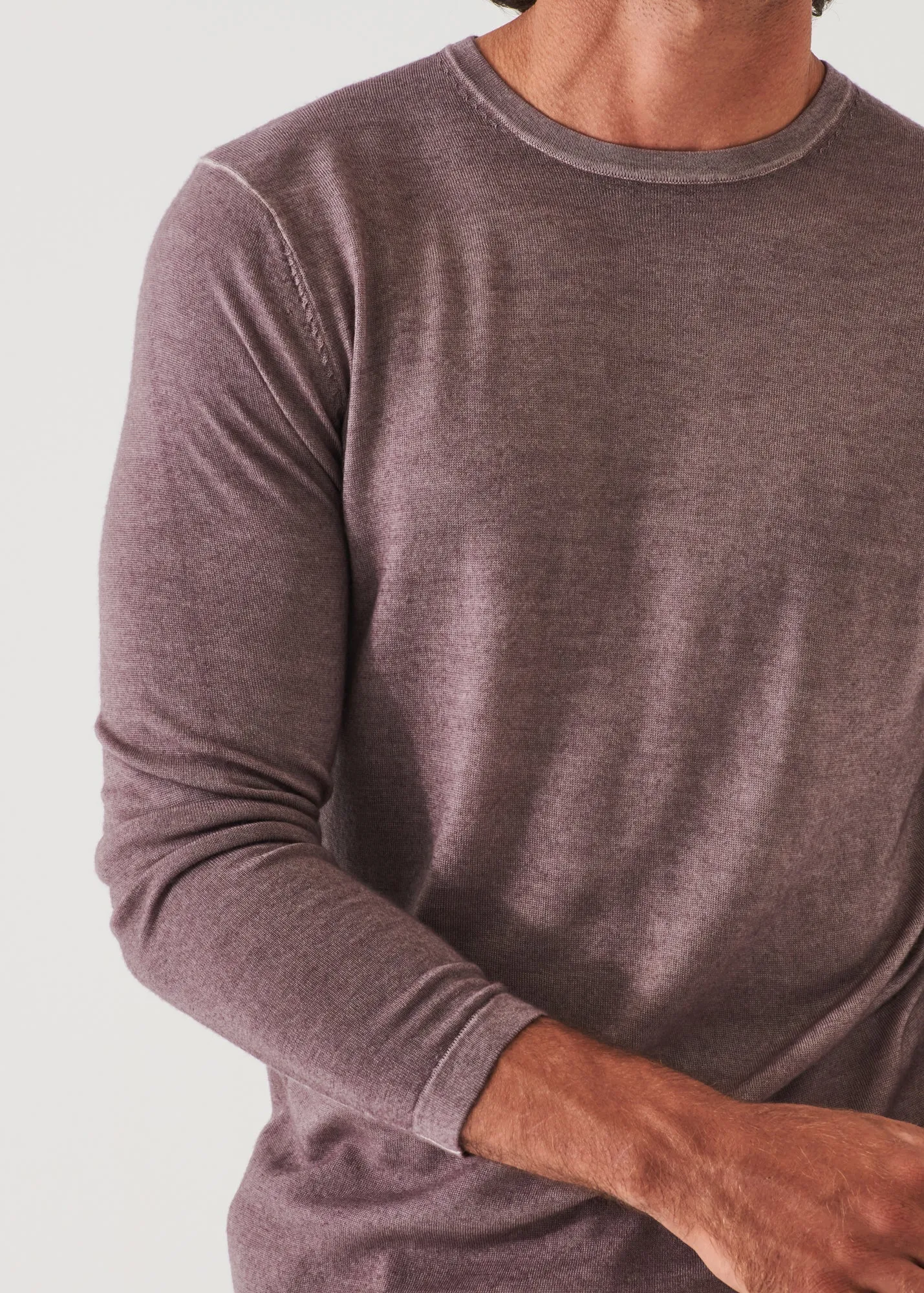 Extra-Fine Merino Vintage Wash Crewneck sold by Patrick Assaraf product image thumbnail 2