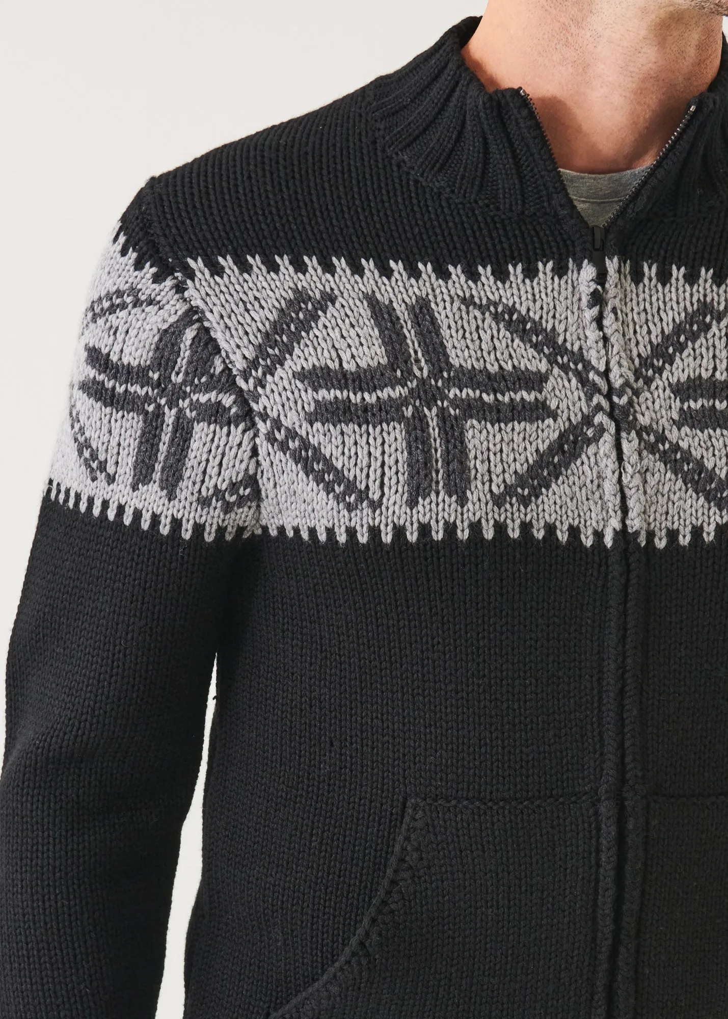 Fairisle Zip-Up Cardigan sold by Patrick Assaraf product image thumbnail 2