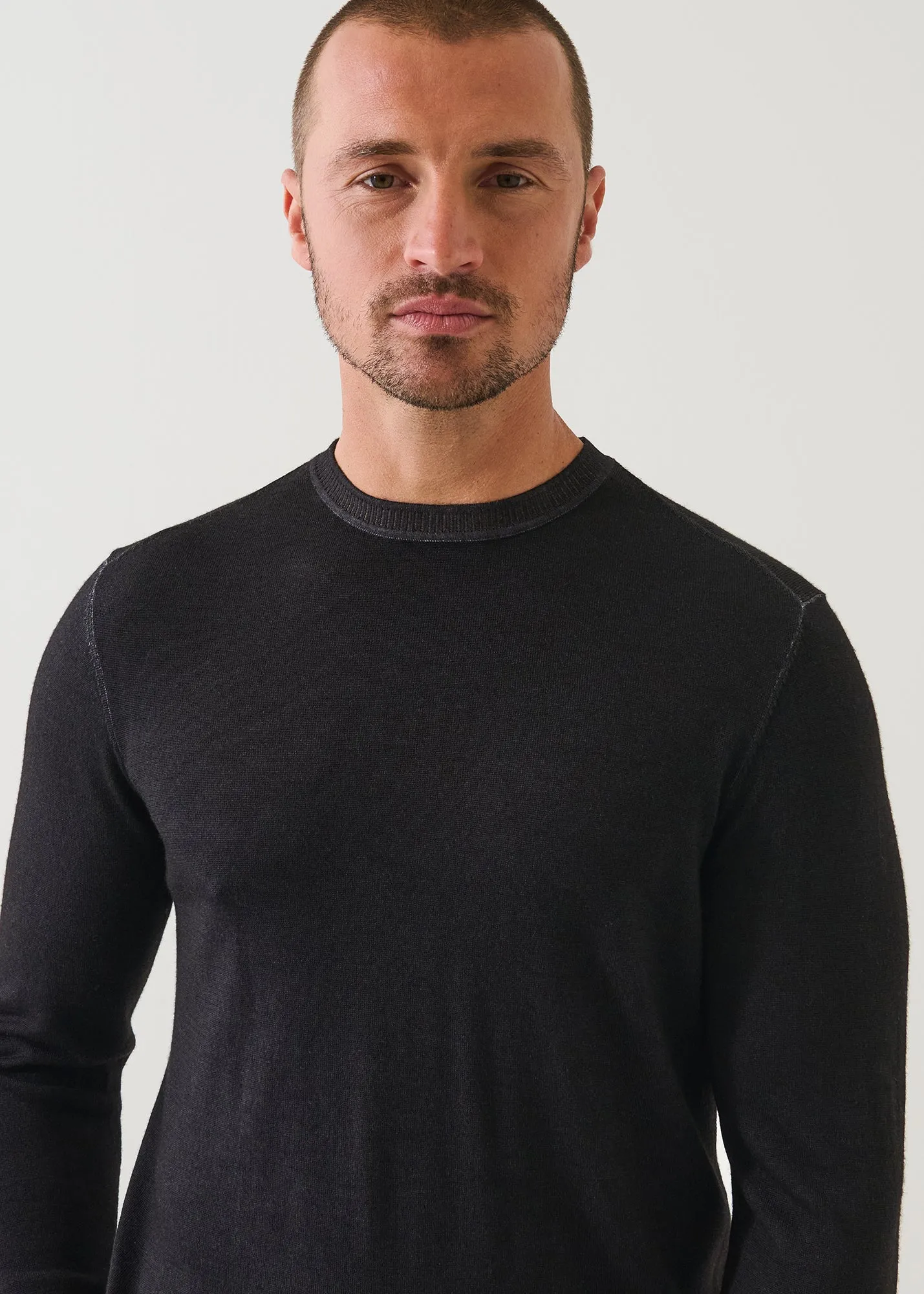 Extra-Fine Merino Vintage Wash Crewneck sold by Patrick Assaraf product image thumbnail 3