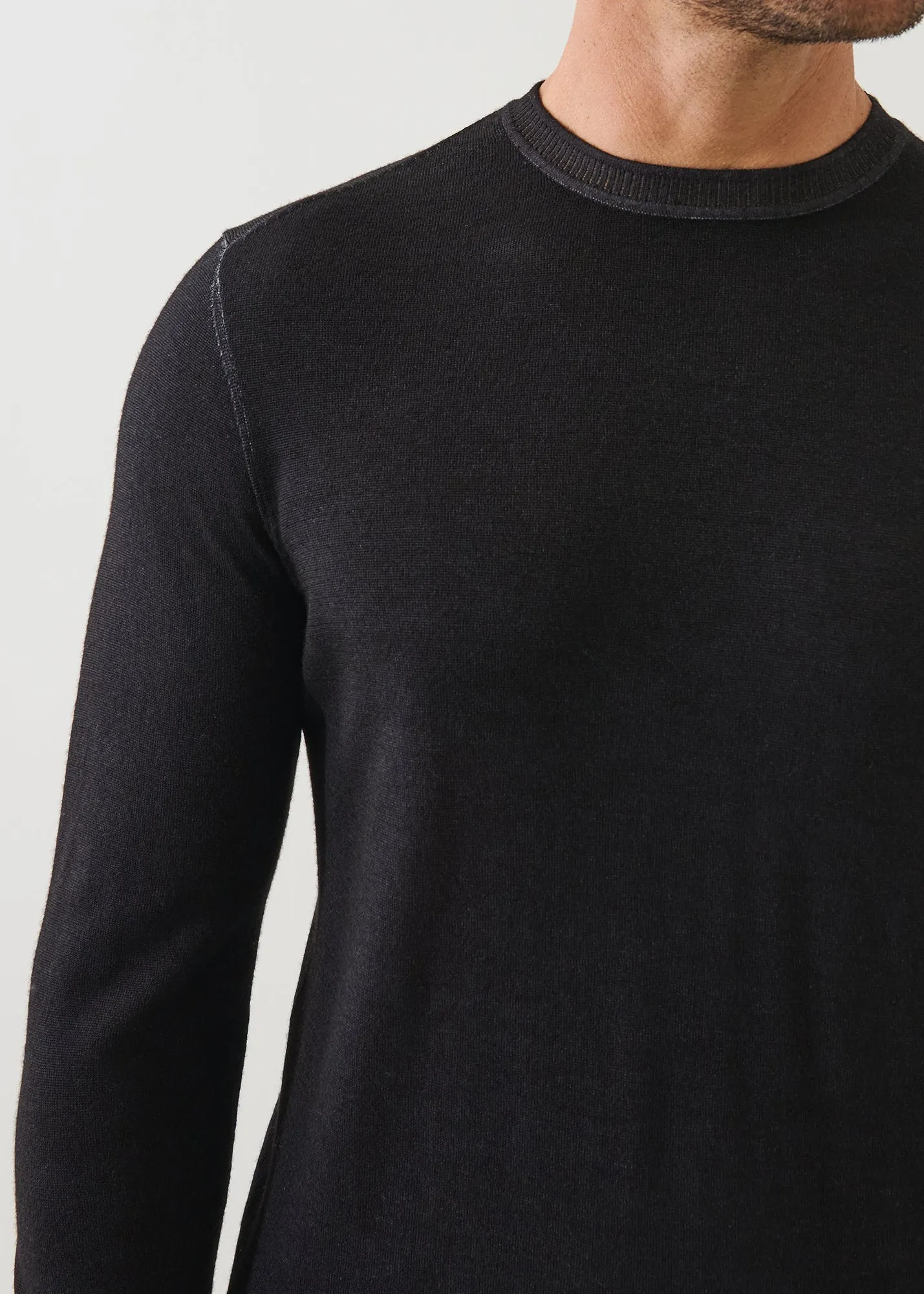 Extra-Fine Merino Vintage Wash Crewneck sold by Patrick Assaraf product image thumbnail 2