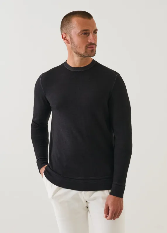 Extra-Fine Merino Vintage Wash Crewneck made by Patrick Assaraf