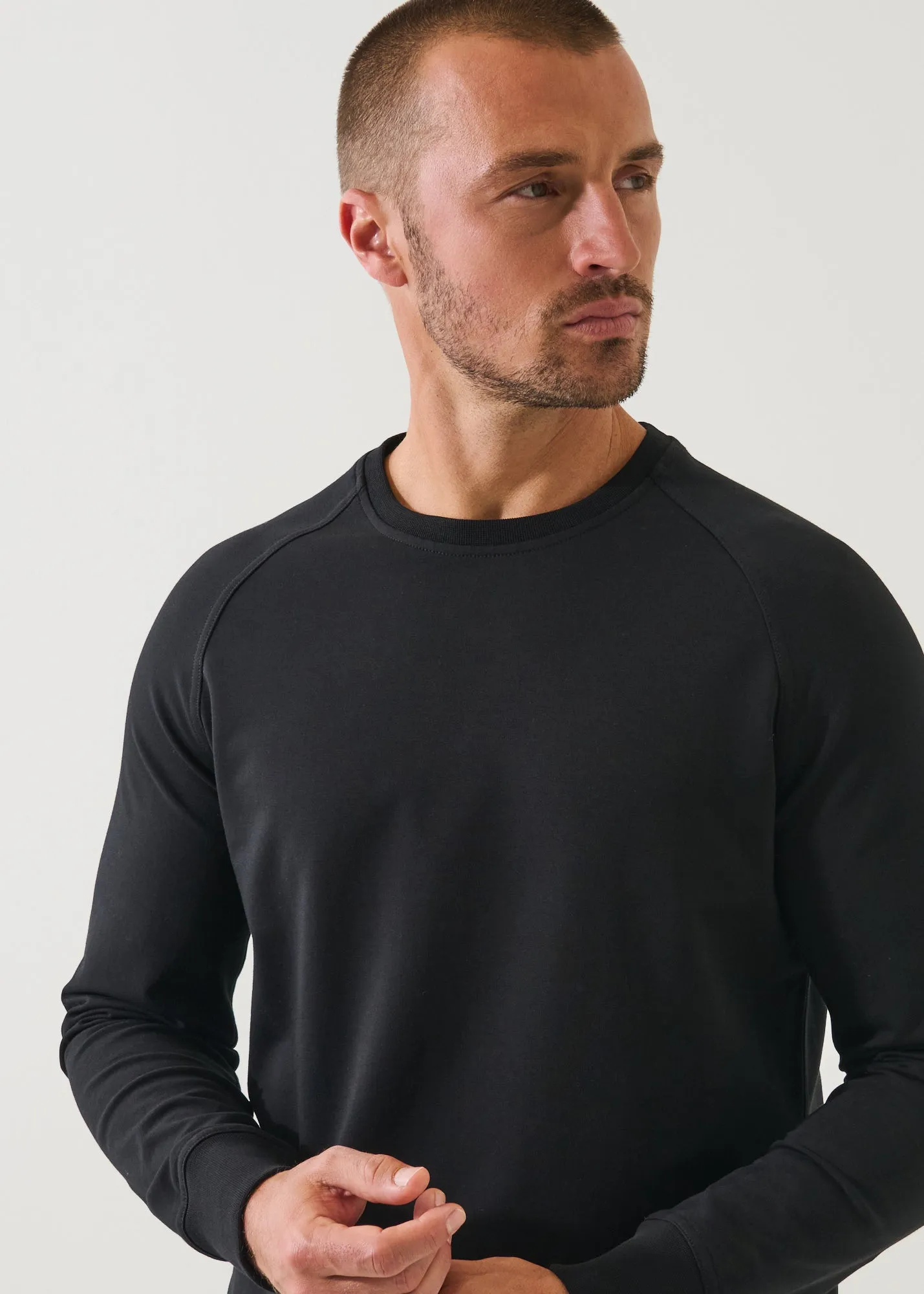Pima Cotton French Terry Crewneck sold by Patrick Assaraf product image thumbnail 3