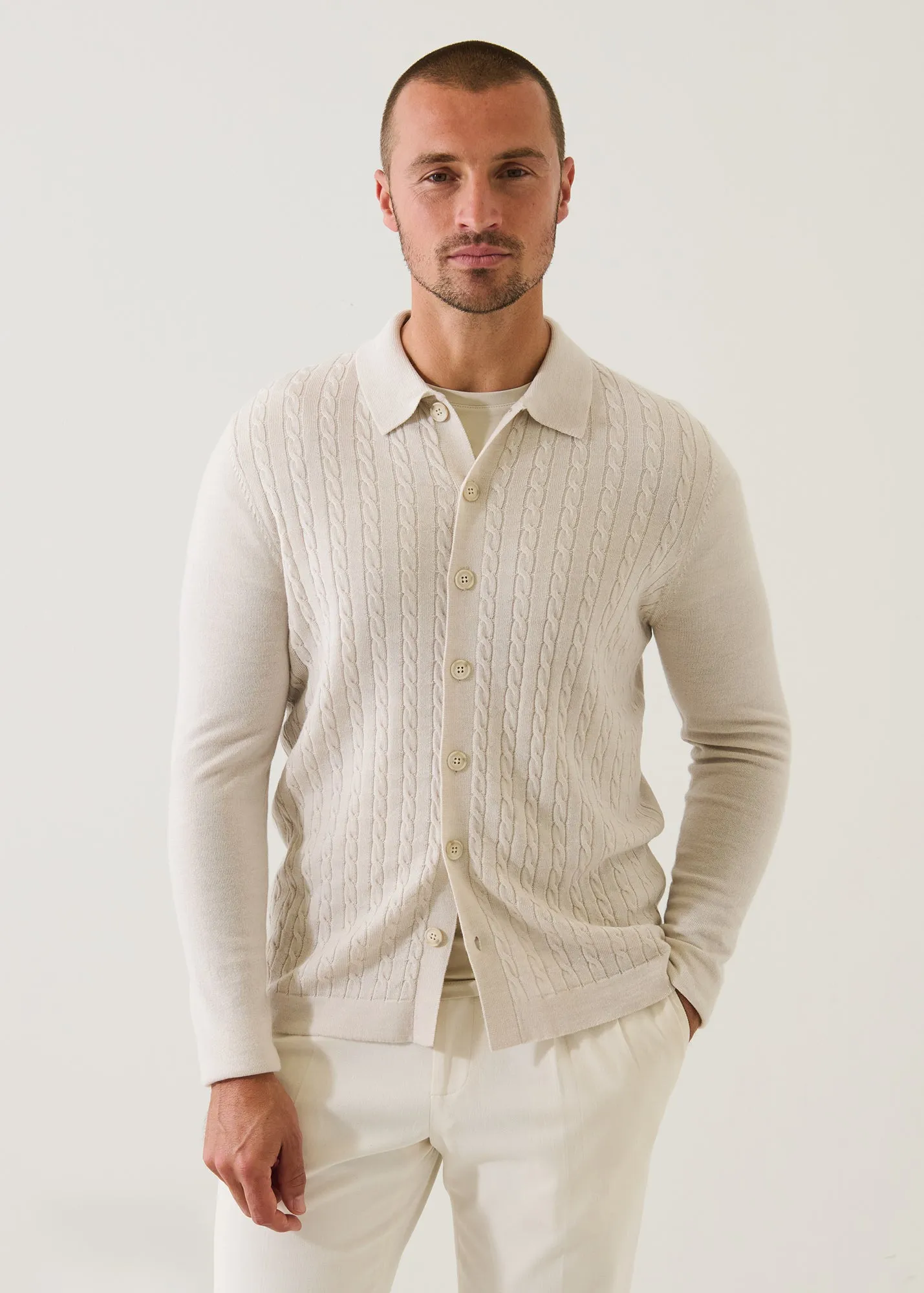 Merino Textured Shirt sold by Patrick Assaraf product image thumbnail 5