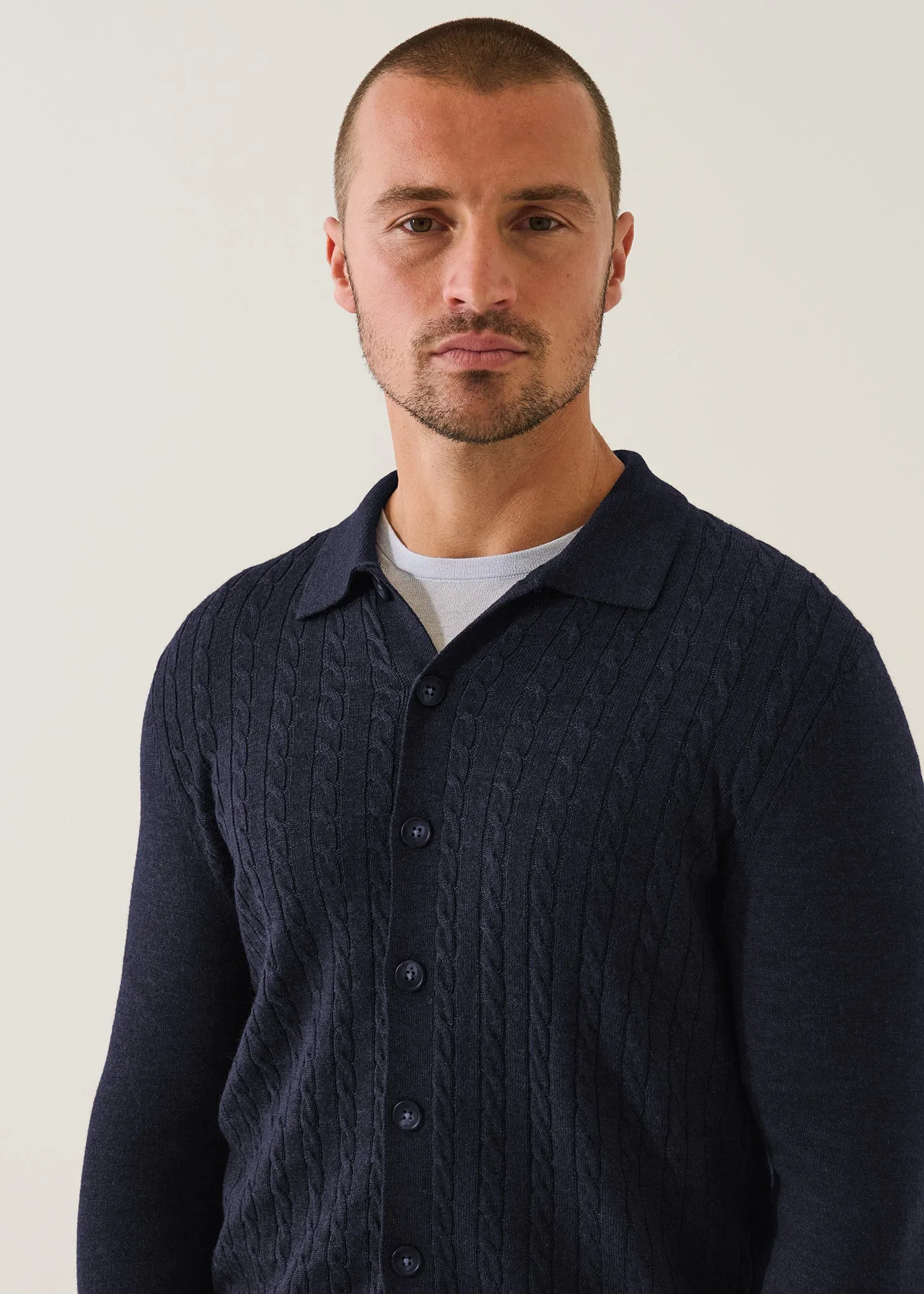 Merino Textured Shirt sold by Patrick Assaraf product image thumbnail 3