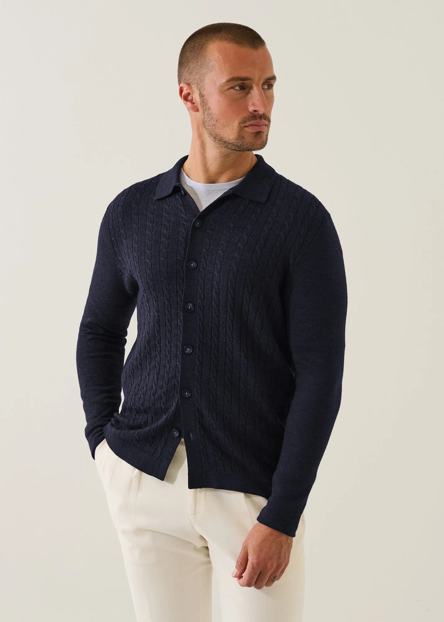 Merino Textured Shirt sold by Patrick Assaraf product image thumbnail 4