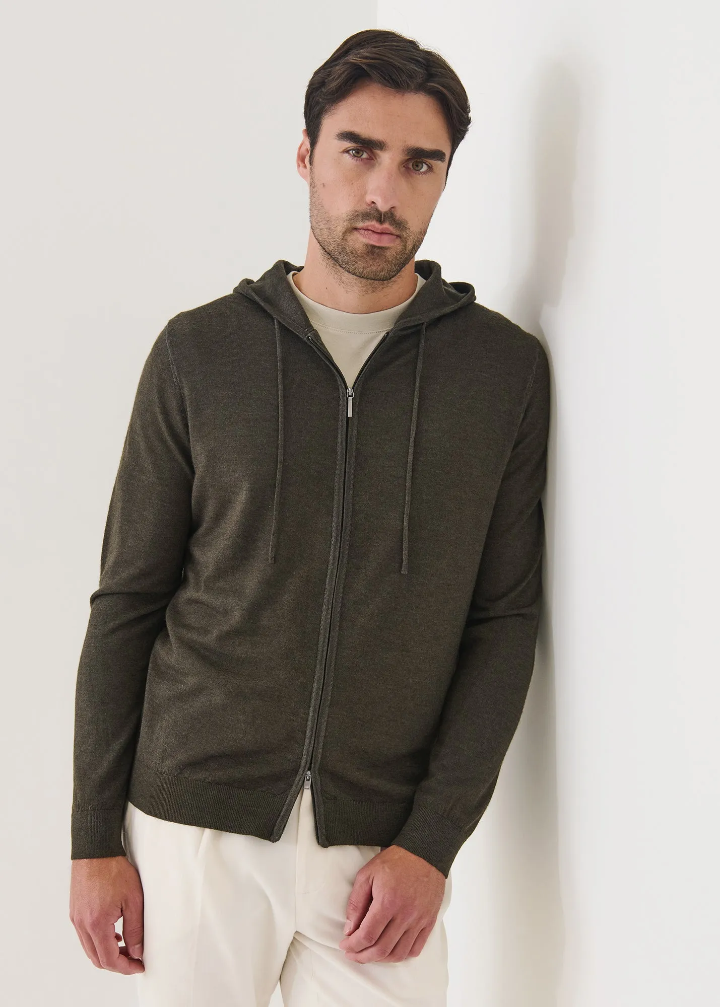 Extra-Fine Merino Vintage Wash Full Zip Hoodie sold by Patrick Assaraf