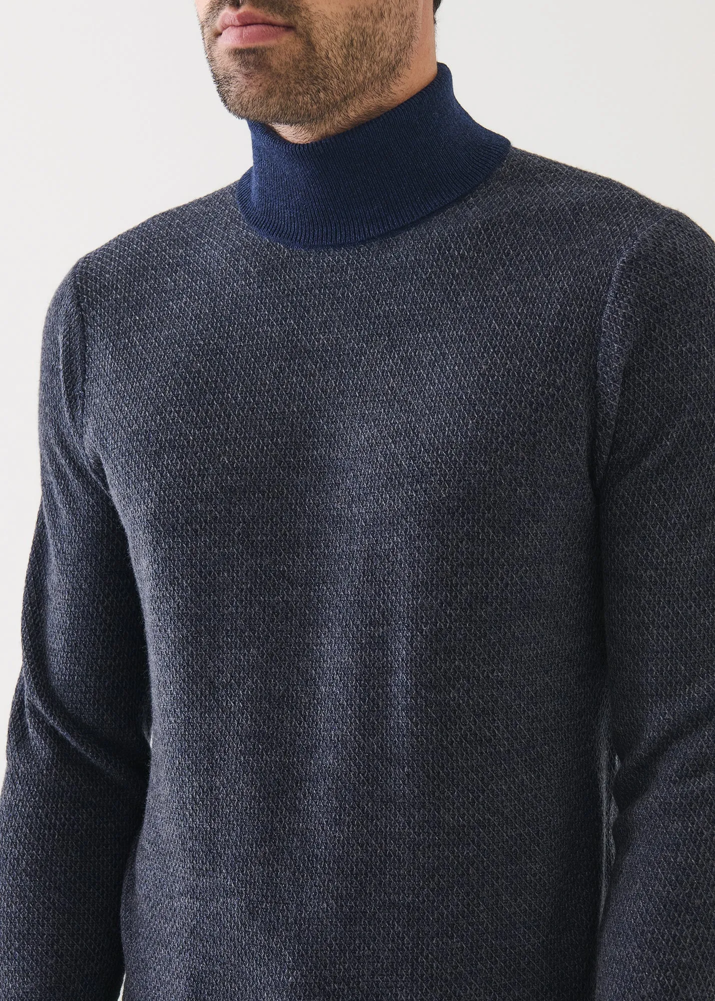 Merino Textured Turtleneck sold by Patrick Assaraf product image thumbnail 2