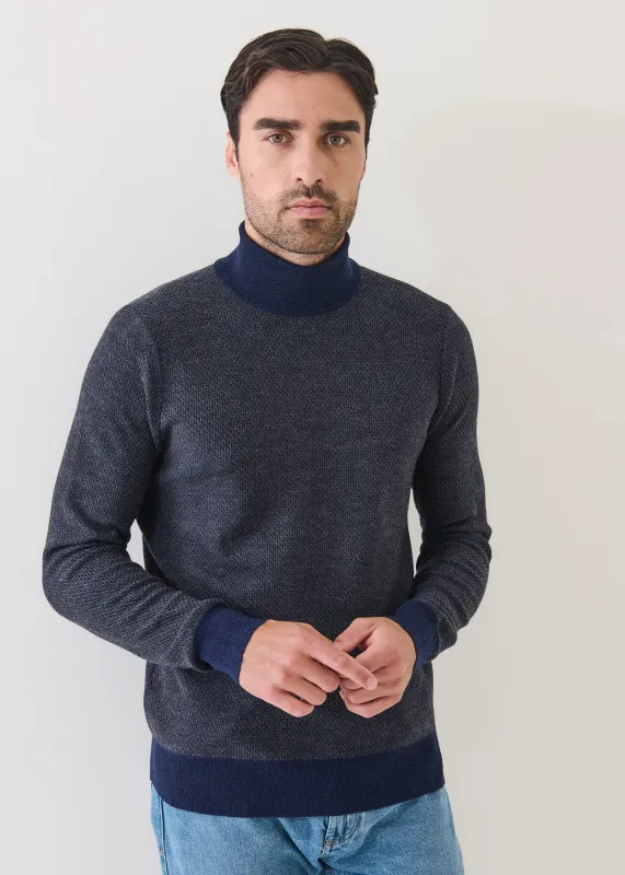 Merino Textured Turtleneck made by Patrick Assaraf