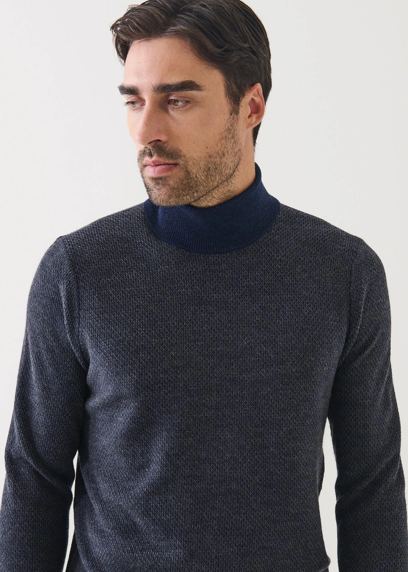 Merino Textured Turtleneck sold by Patrick Assaraf product image thumbnail 3