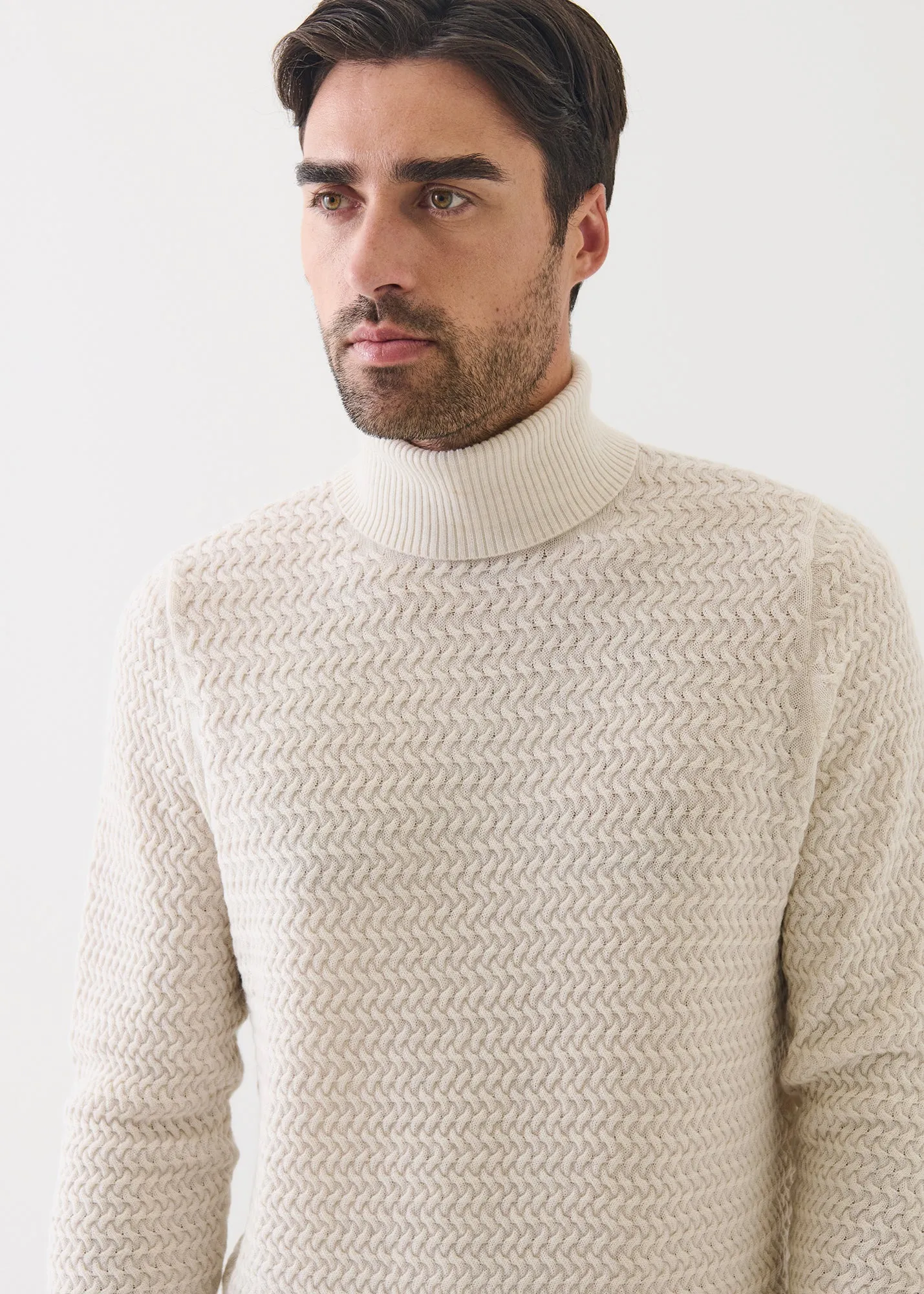 Merino Textured Turtleneck sold by Patrick Assaraf product image thumbnail 3